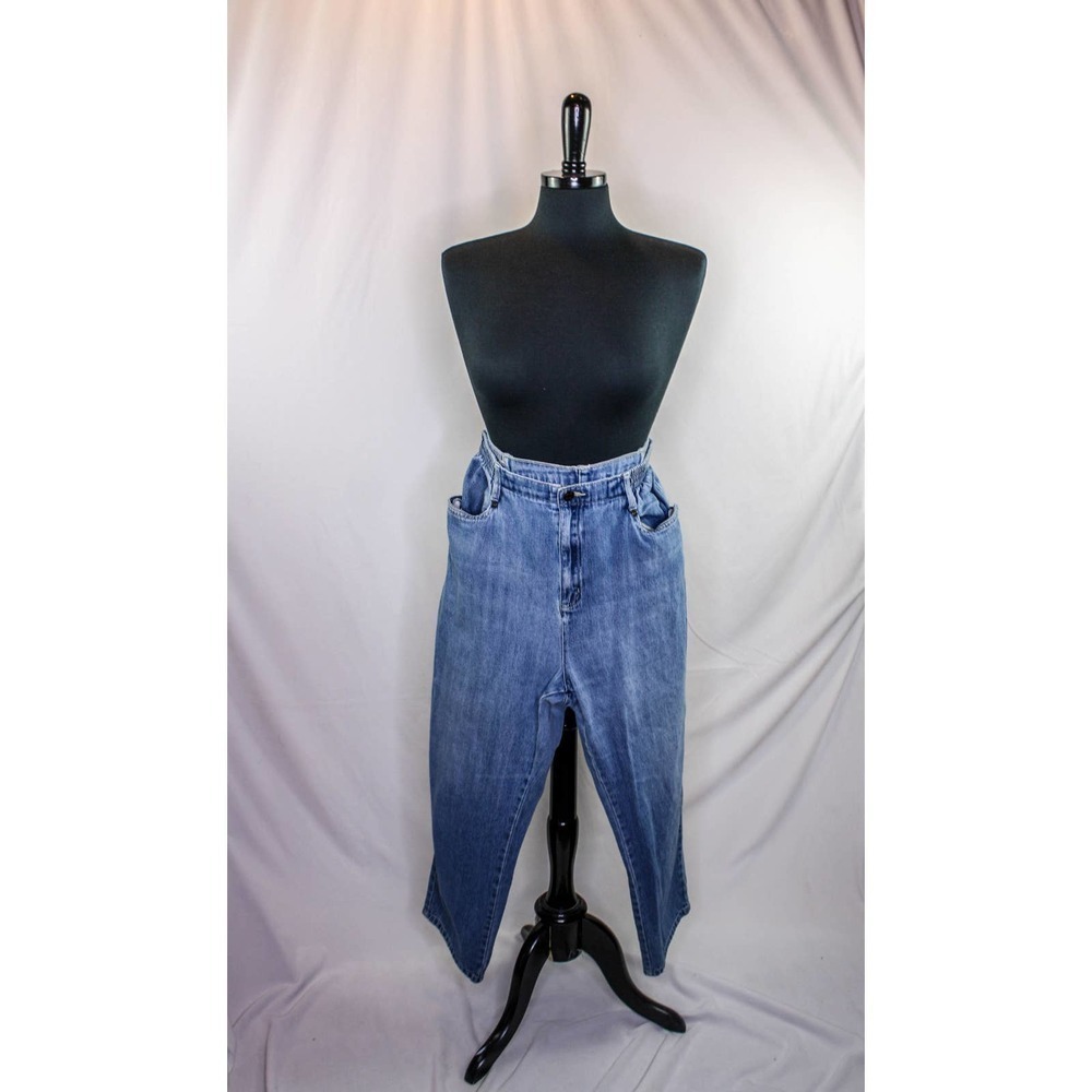 Blassport Petite Denim Jeans Elastic Waist Medium Wash Size 14P